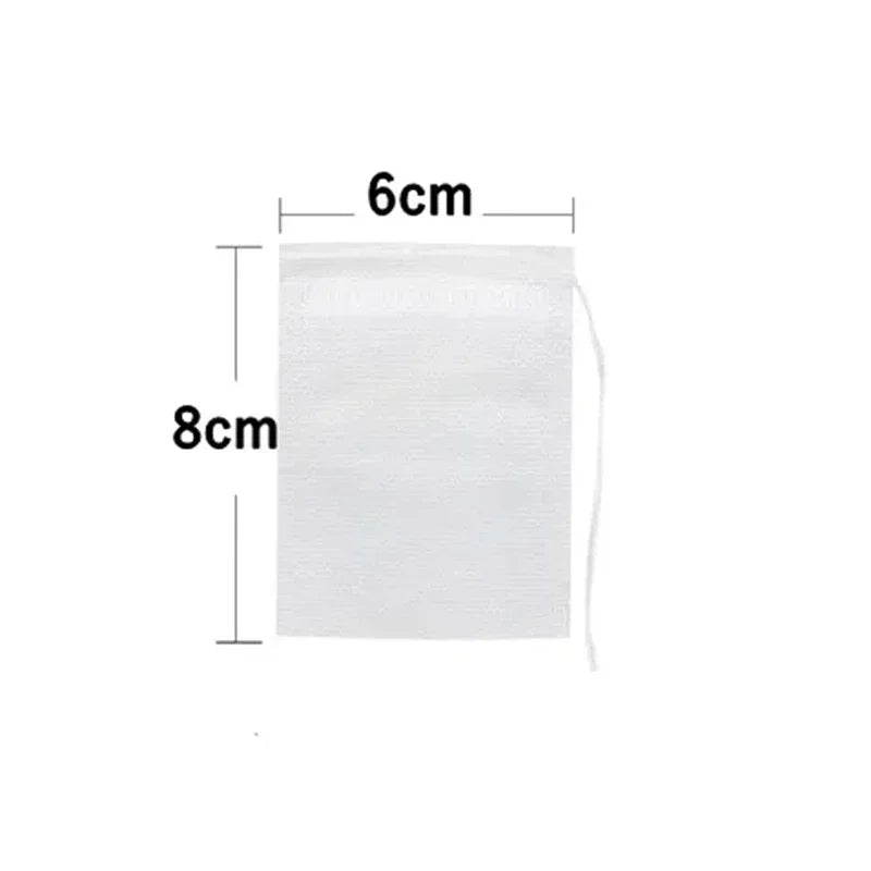200/50PCS Disposable Tea Filter Bags Non-woven Fabric Tea Bag with Drawstring Kitchen Filter Paper for Coffee Herb Loose Tea