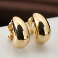 European American Fashion New Earring French Light Luxury Women Water Droplet Shaped Ear Clip High-end Feeling Simple Smooth