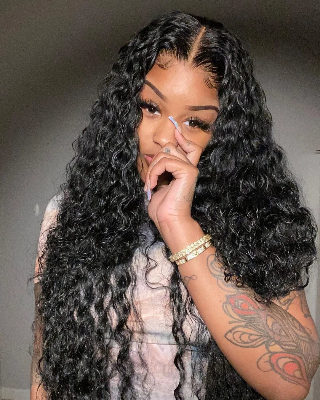 250% Wate Wave 13x6 HD Lace Frontal Wig Curly Human Hair Wigs Deep Wave Lace Front Wig Wear Go Glueless 4x4 HD Lace Closure Wig