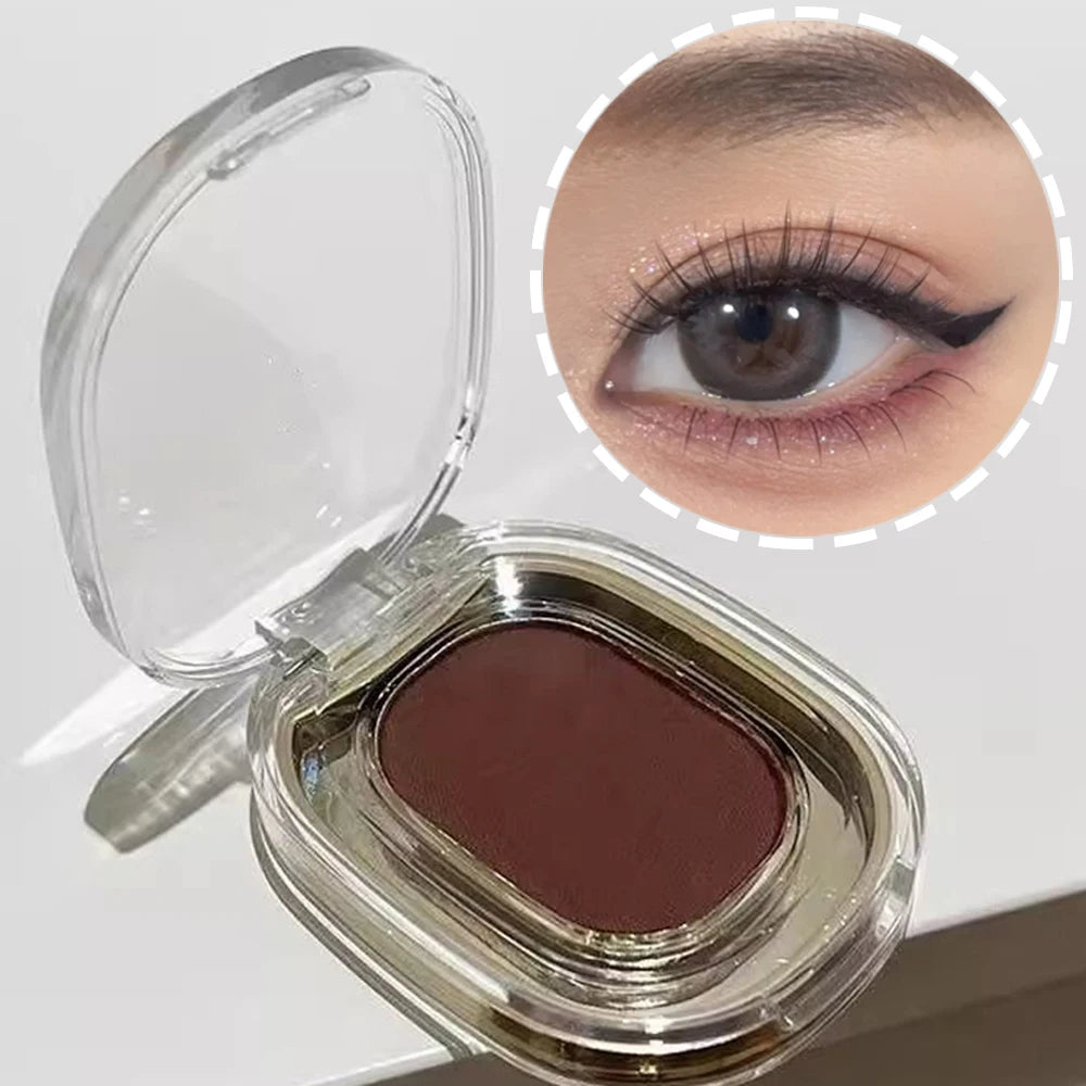 Monochrome Matte Brick Red Eyeshadow Silky Brown Powder Palette Waterproof Lying Silkworm Eyeliner Aegyo-sal Under Eye Makeup