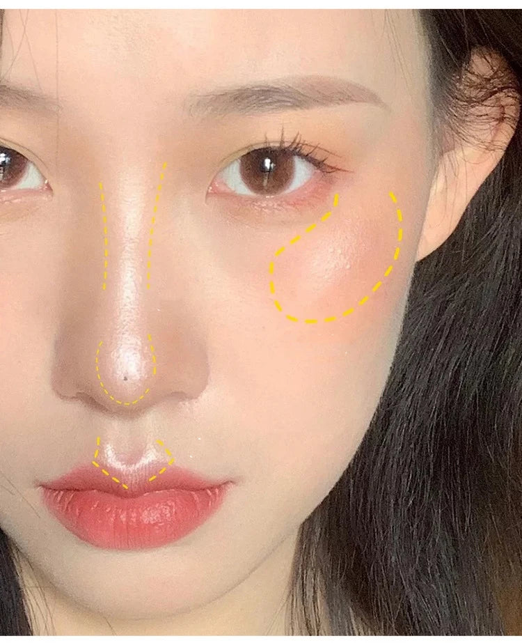 Brightening Face Highlighter Palette Waterproof Monochrome Pearlescent White Silver Highlight Makeup High Gloss Face Repairing