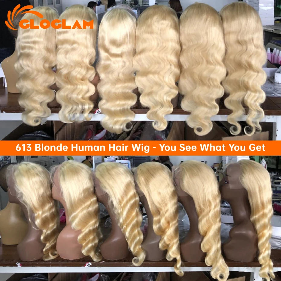 Body Wave 250 Density 13x4 13x6 360 Lace Front Wig Human Hair Pre Plucked Raw Vietnamese Blonde 613 Lace Frontal Wigs 30 40 Inch