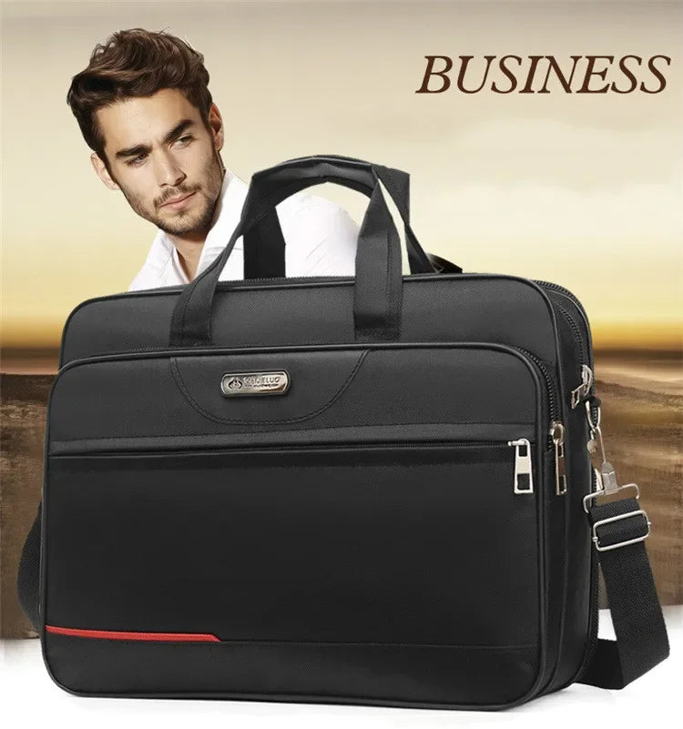 Oxford Cloth Laptop Bags Men Large Capacity Briefcase Business Travel Shoulder Pouch
