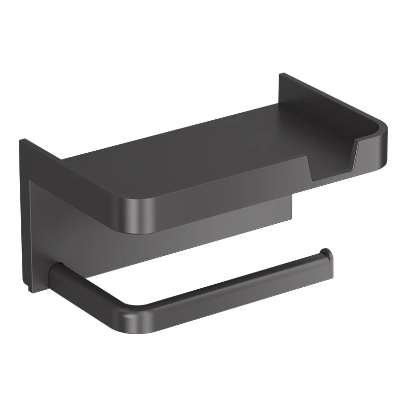 Wall Mounted Toilet Paper Holder – Rustproof Thickened Plastic Storage Rack for Bathroom & Kitchen