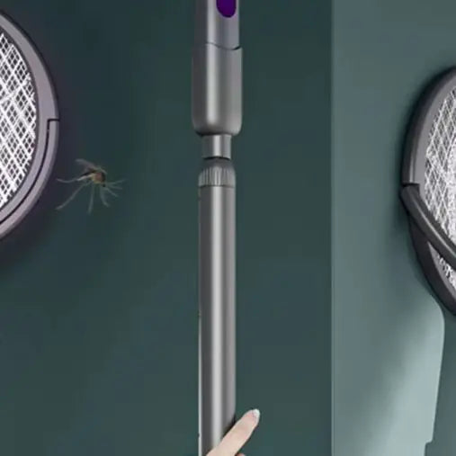 Rotating Head Electric Fly Swatter Rechargeable Fly Zapper 2 in 1 Fly Killer and Mosquito Trap Lamp for Indoor Outdoor