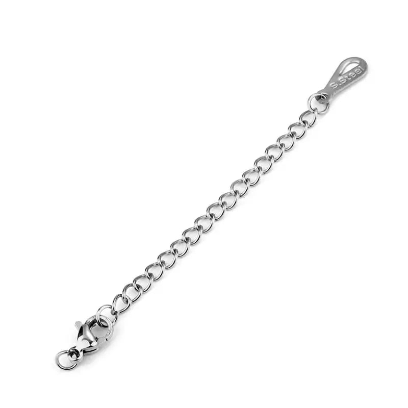 5pcs/lot Stainless Steel Extension Extended Tail Chains Lobster Clasps Connectors DIY Jewelry Making Findings Bracelet Necklaces