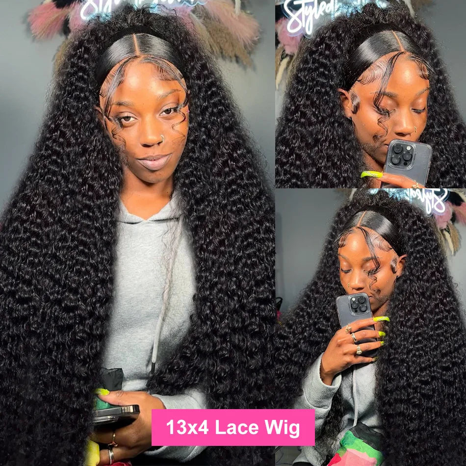 HD 13x6 Deep Curly Lace Front Human Hair Wigs On Sale Vietnamese 30 36 Inch Water Wave Glueless Lace Frontal Wig Raw Human Hair