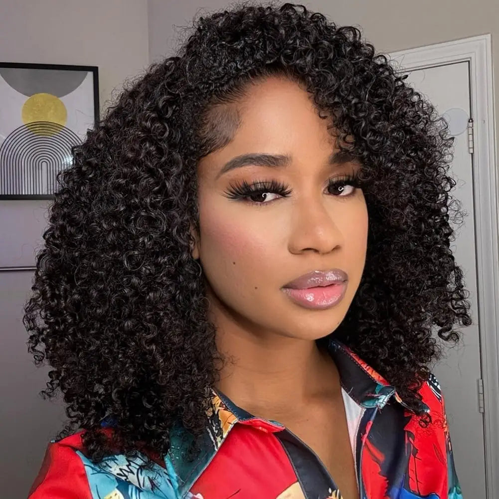 Kinky Curly 3-in-1 Half Wig | 100% Brazilian Remy Human Hair | Glueless Flip Over | 16"–36"