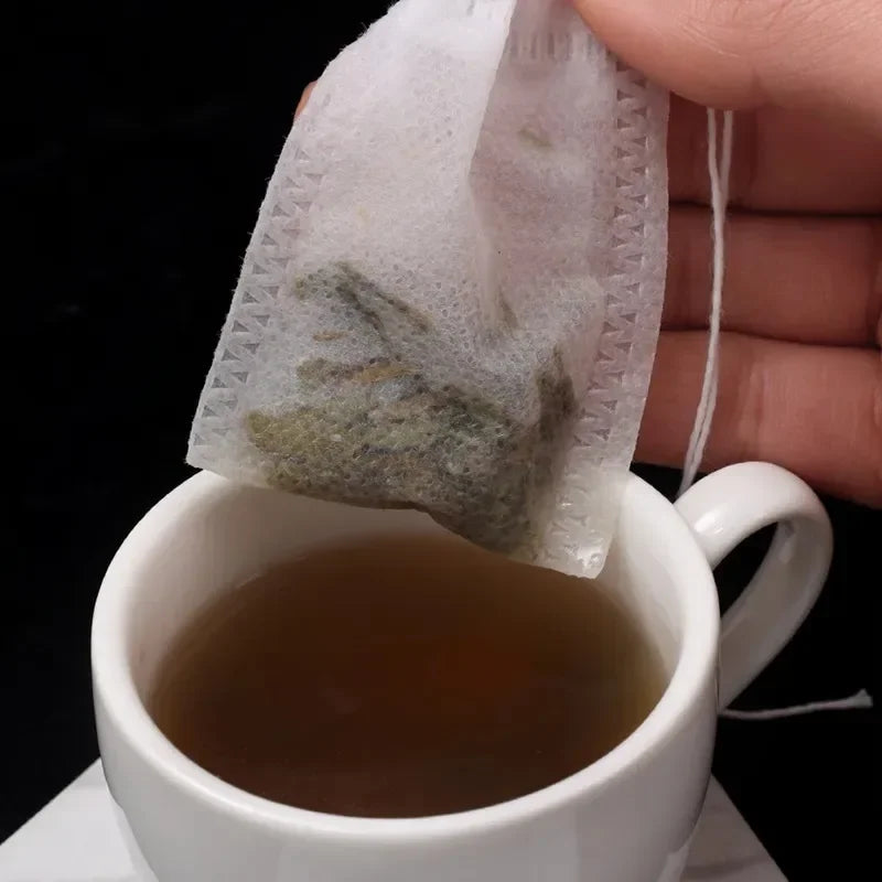 200/50PCS Disposable Tea Filter Bags Non-woven Fabric Tea Bag with Drawstring Kitchen Filter Paper for Coffee Herb Loose Tea