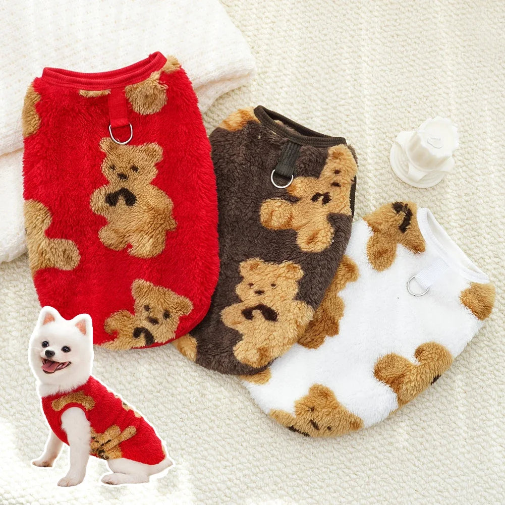 Soft Flannel Dog Pajamas – Warm Winter Vest for Small, Medium & Large Dogs (2.5–35kg)