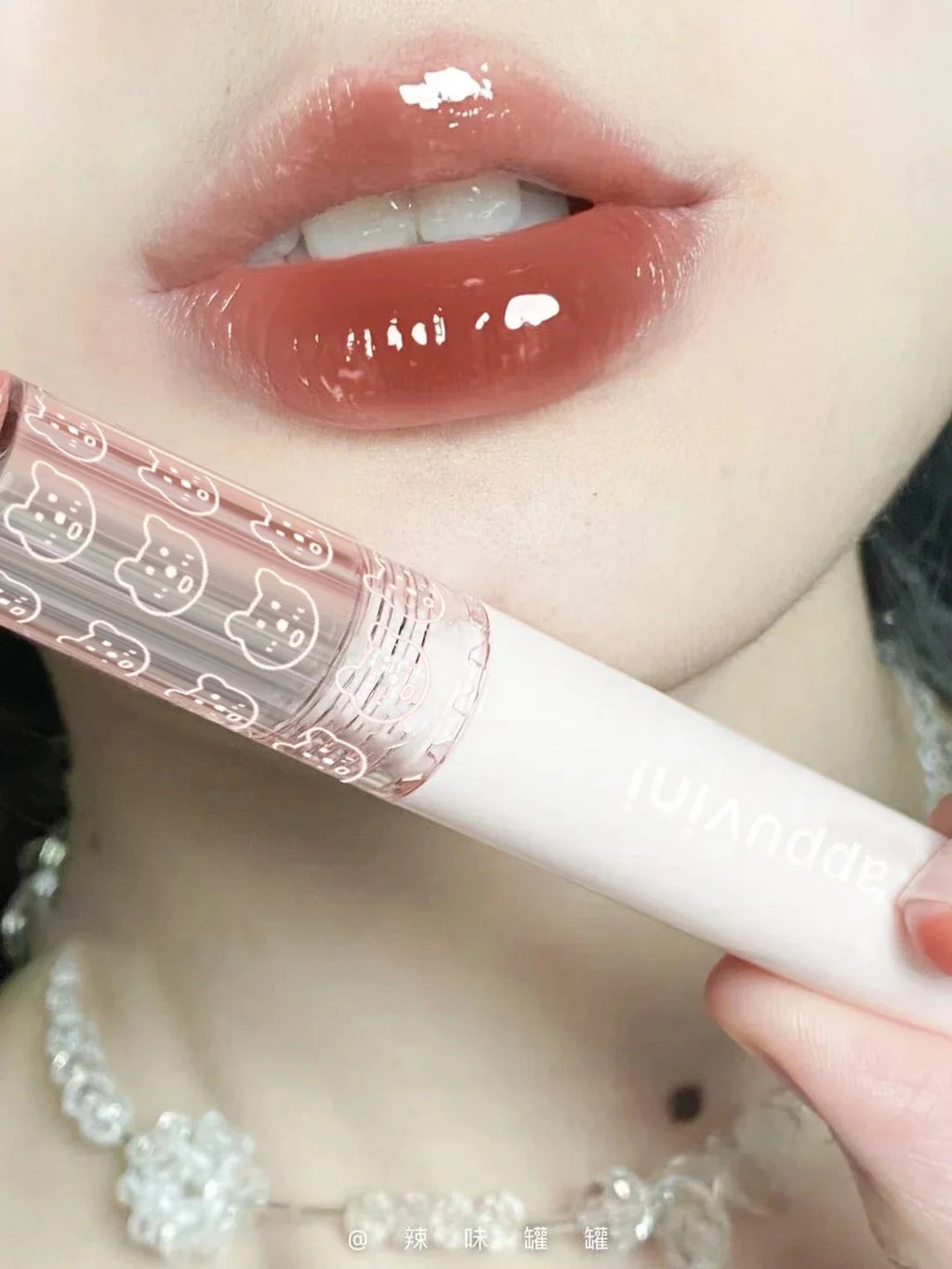 Cherry Pink Mirror Water Lip Gloss Lip Glaze Transparent Glass Lip Oil Waterproof Liquid Lipstick Nude Brown Clear Tint Makeup