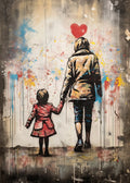 Pop Street Graffiti Wall Art Banksy Boy Girl with Balloon on Canvas Posters and Prints Painting for Living Room Home Decor Gifts