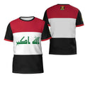 Iraq Flag Graphic T-Shirt – Casual Sports Tee for Men & Women Football Fans