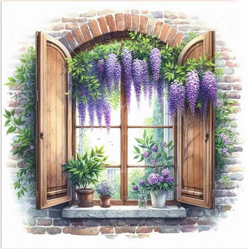 Watercolor Flower Wall Stickers | Removable PVC Window & Sofa Decals | Pastoral Floral Home Decor