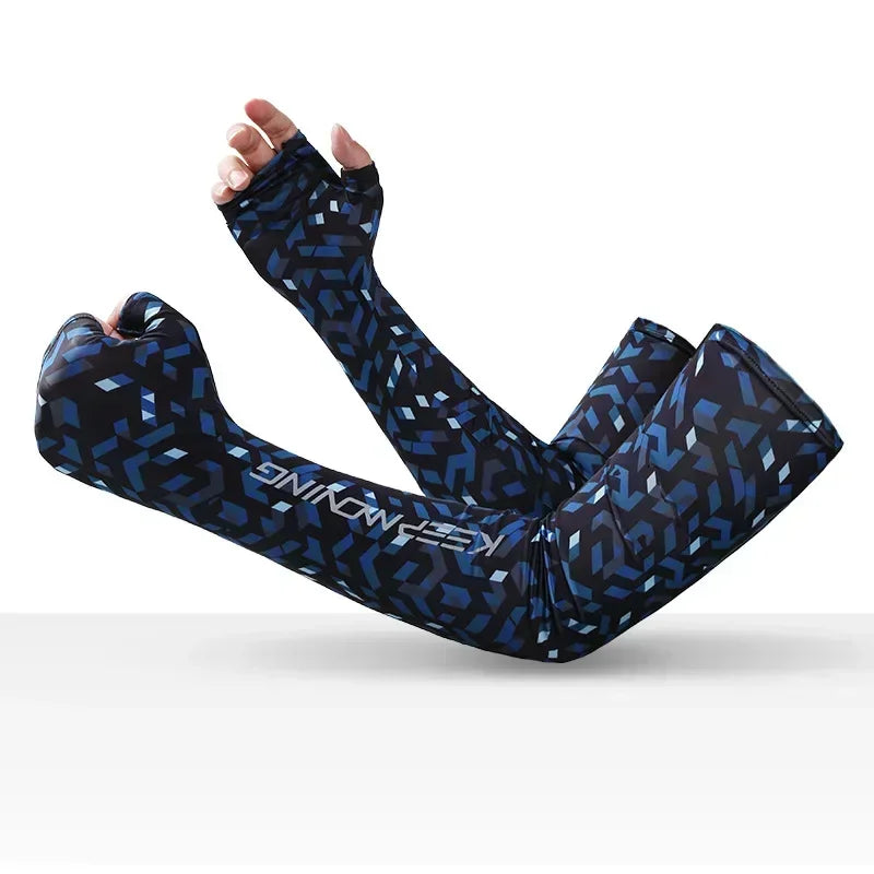 UV Protection Ice Silk Arm Sleeves – Cooling Cycling & Sports Sleeves for Men & Women