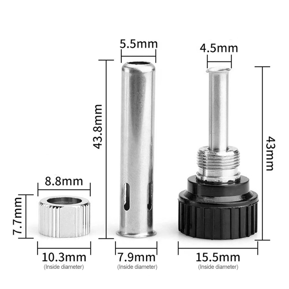 3Pcs/set Socket+nut+electric Wood Head,Soldering Station Iron Handle Accessories For 852D 936 937D 898D Iron Head Cannula Iron