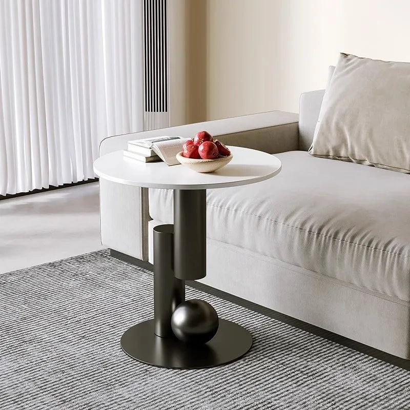 Living Room Sofa, Coffee Table & Side Cabinet Set – Light Luxury Balcony Bedside Furniture