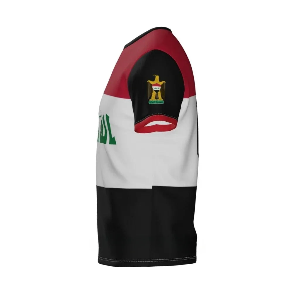 Iraq Flag Graphic T-Shirt – Casual Sports Tee for Men & Women Football Fans