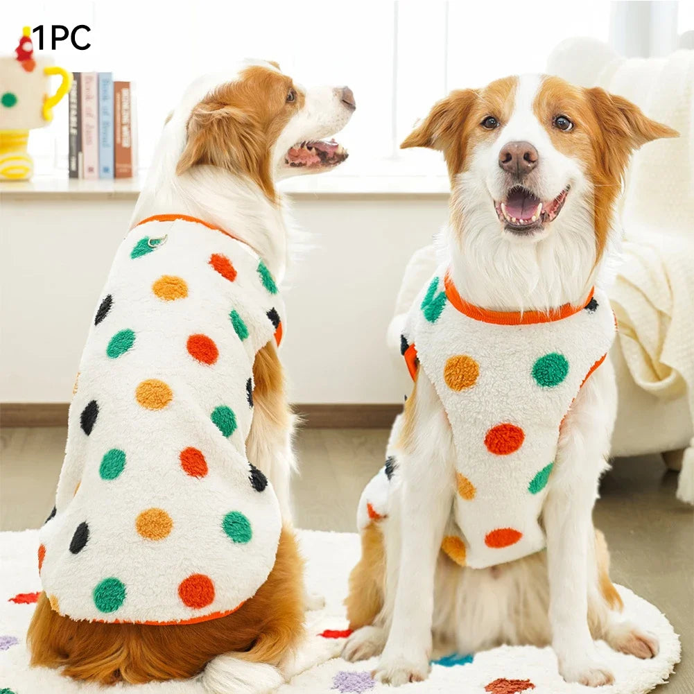 Soft Flannel Dog Pajamas – Warm Winter Vest for Small, Medium & Large Dogs (2.5–35kg)