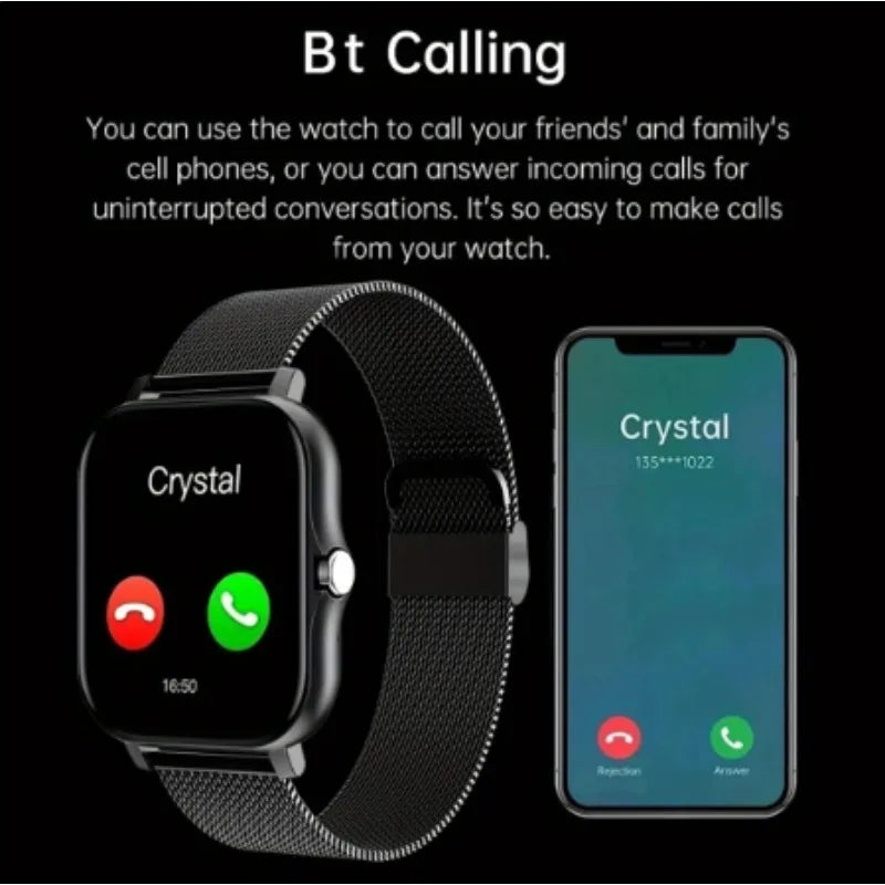 Bluetooth Call Smartwatch – 1.83" Sports Fitness Watch for Android & iOS