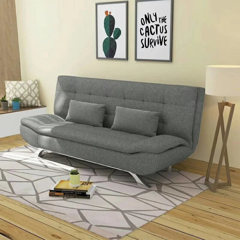 PU Leather Foldable Sofa Bed – Modern Office & Living Room Convertible Sofa