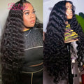 Beliself 300 Density Loose Deep Wave 13x6 HD Lace Frontal Wig Pre Plucked 13X6 HD Lace Wig Human Hair 5x5 HD Lace Closure Wig