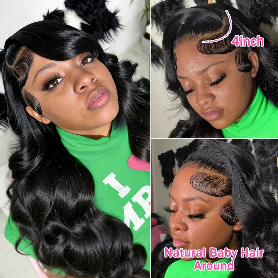 30 40 Inch 13x6 Body Wave Lace Front Wigs Human Hair 13x4 Brazilian Transparent Lace Frontal Wig For Women With Baby Hair