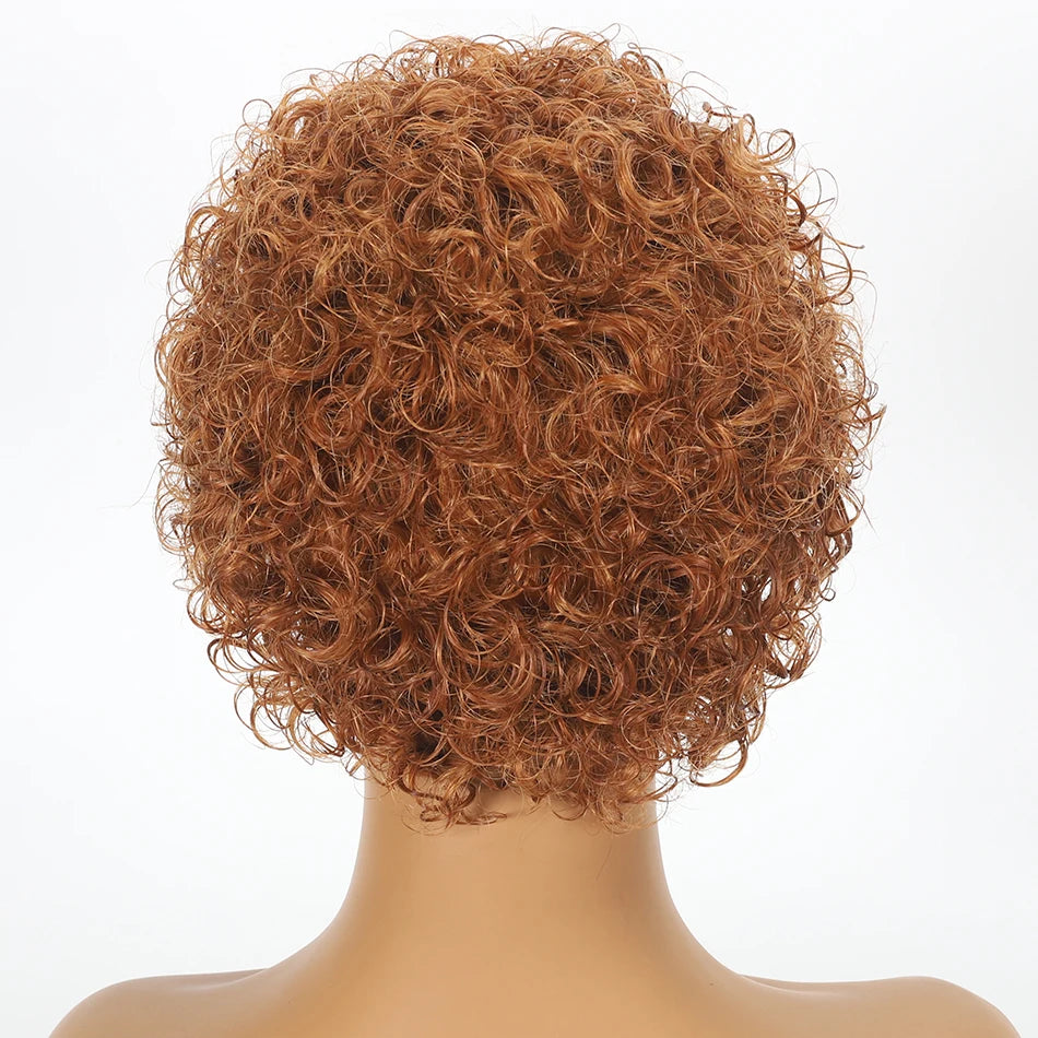 Pixie Cut Wig Short Bob Human Hair Wigs Blonde Burgundy 1B 30 Brown Color 13x1 Transparent Lace Wig For Women Natural Color Remy