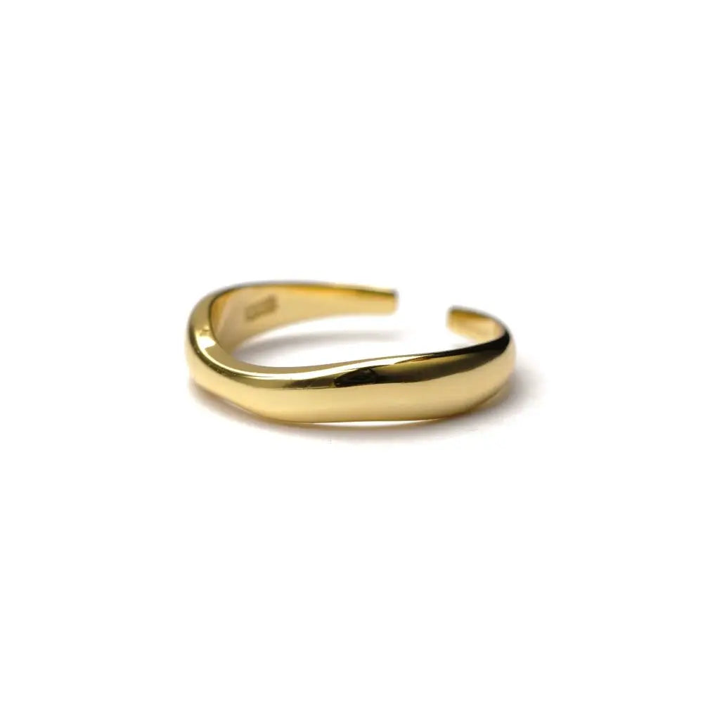 1/3 PCS Stackable Stainless Steels Adjustable Ripple Rings 18K Plated Gold Silver Minimalist Irregular Rings for Women Jewelry