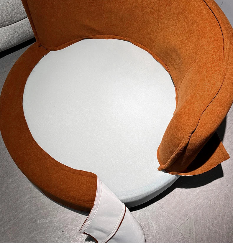 European Luxury Living Room Sofa – Upholstered Round Cute Eclectic Corner Sofa