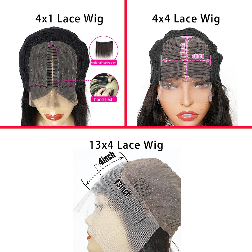 300% Kinky Curly Human Hair Wigs 13*4 Lace Frontal Wig Remy Brazilian Human Hair Extension 4*4 Lace Closure Wigs 13*6 Thick Ends