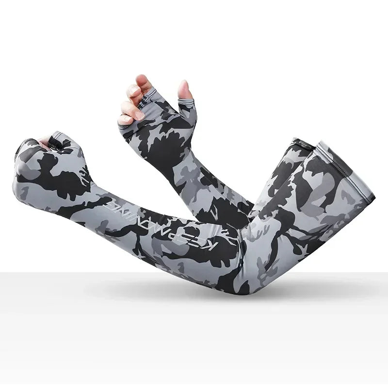UV Protection Ice Silk Arm Sleeves – Cooling Cycling & Sports Sleeves for Men & Women