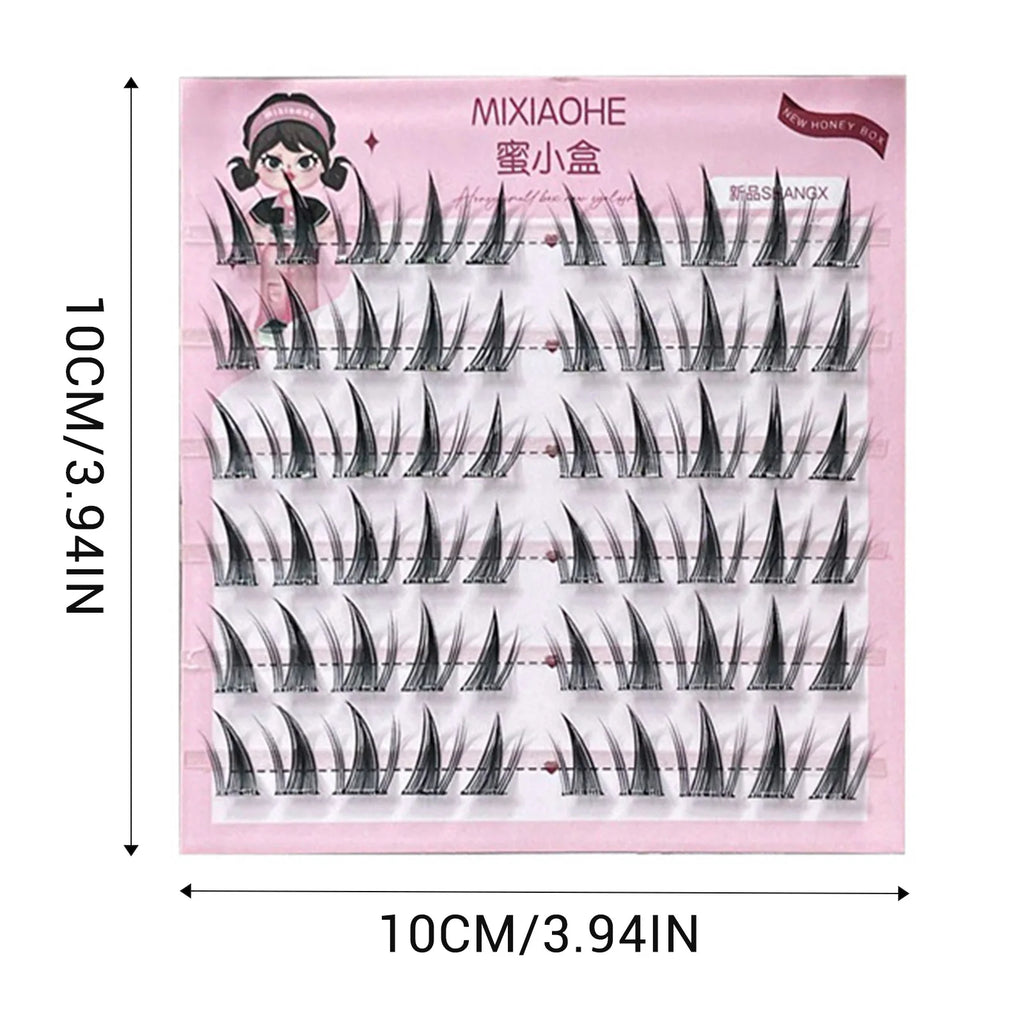 Natural DIY Lash Extension Manga Korean Style 11-13mm DIY W Shaped Cluster Segmented Lashes for Eye Makeup Eyelashes Supplies