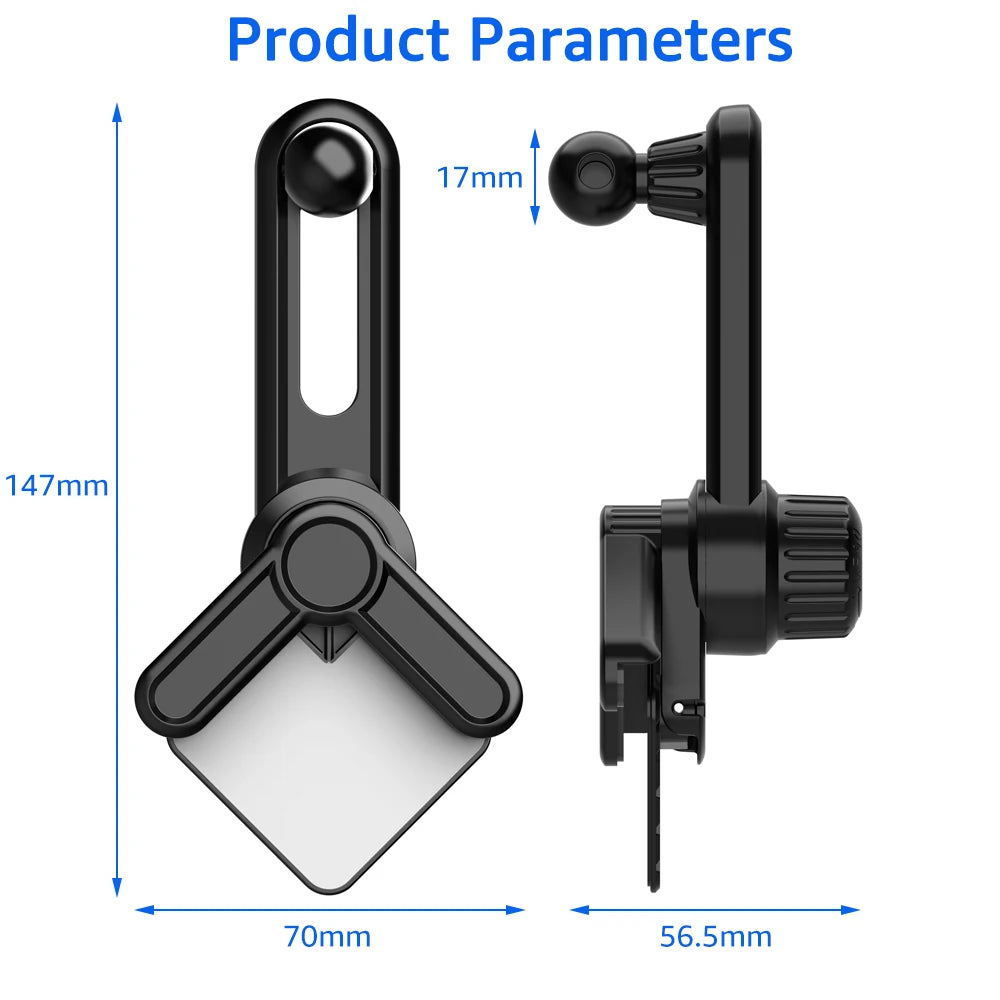 Car Display Screen Mobile Phone Stand Base with Extension Rod Universal 17mm Ball Head Car Phone Holder Fixed Base for Tesla 3/Y