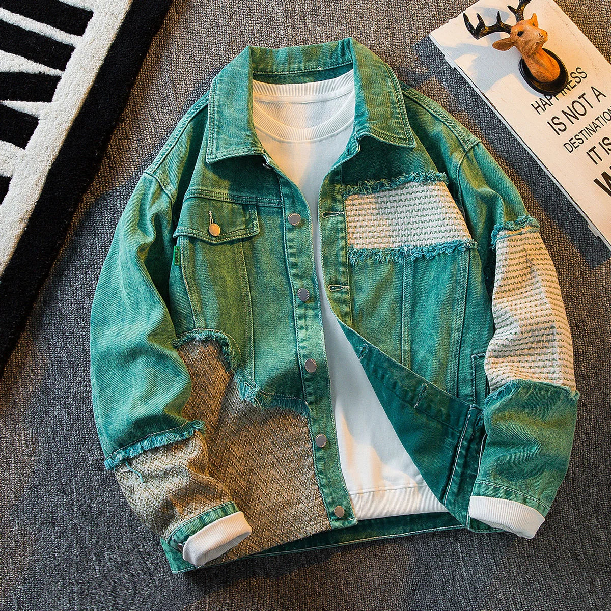 Men's Plus Size Vintage Denim Jacket – Relaxed Breathable Casual Jacket