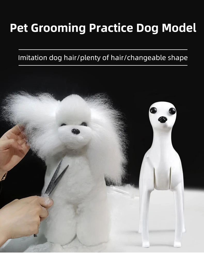 Teddy dog pet professional beauty simulation wig model practice special skeleton environmentally friendly PE material scissors