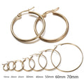 10pcs Stainless Steel Black Open Circle Earrings Hooks 15-30mm Loop Base