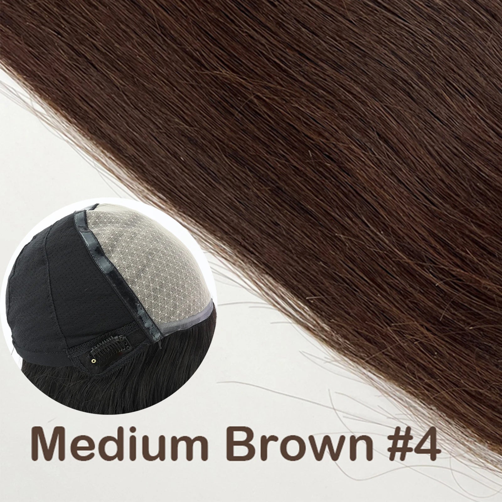 Medical Wig Real Remy Human Hair Silk Top Wig Full Hand Tied Breathable Silk Base Wig Elastic Net Comfortable Wearing for Women