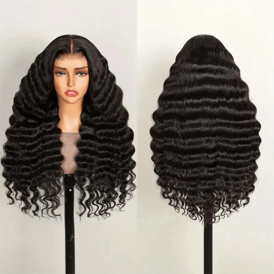 Loose Waves Wig Human Hair Curly Body Wave Human Hair Wigs 13x6 Hd Lace Frontal Wig 250 Density Brazilian With Bleached Knots