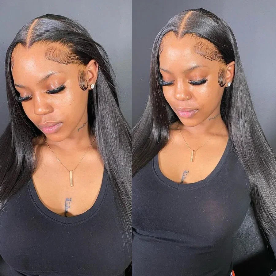 Glueless Wigs Human Hair Super Double Drawn Lace Frontal Wig Vietnamese Bone Straight 13x6 Hd Lace Frontal Wig Pre Plucked