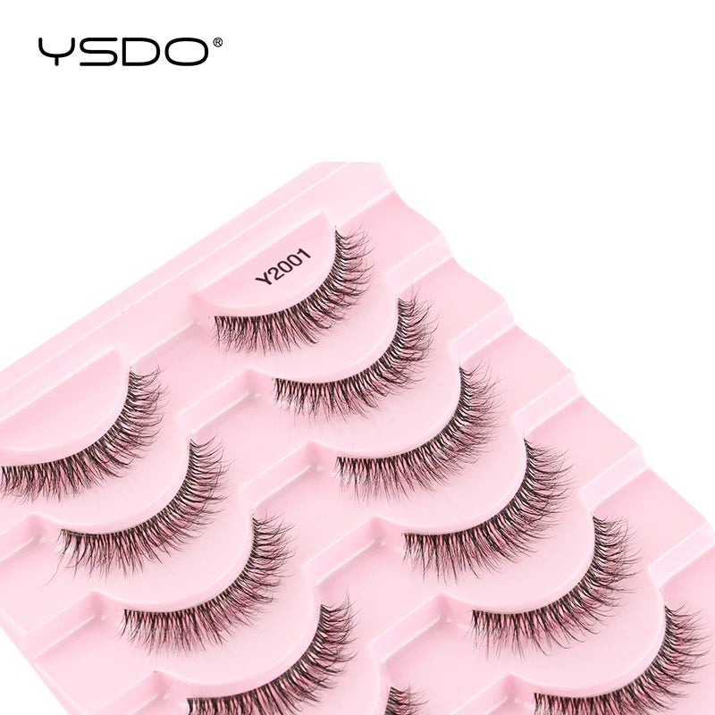 Lashes 3/10 Pairs Half Lashes Cat Eye Natural Long Lashes 3D Mink Eyelashes Full Strip Lashes Makeup Extension Tools