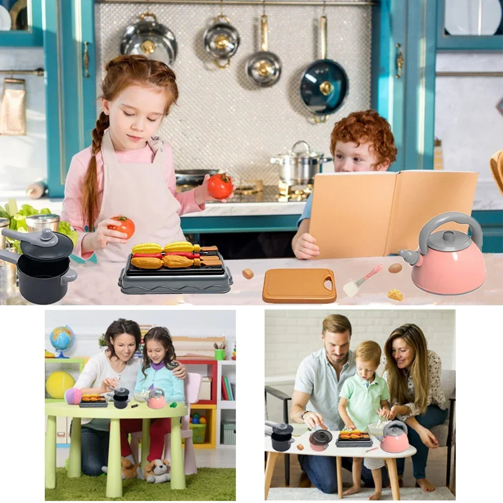 Kids Kitchen Toys Set – 92/69/59 Piece Play Kitchen Accessories with Pots, Pretend Food & Cooking Toys for Toddlers