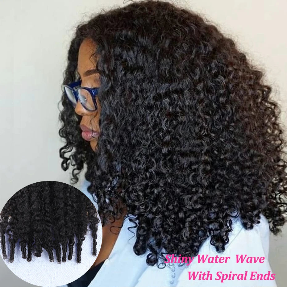 300% Density 30 36 Inch 13x4 13x6 Hd Full Lace Frontal Wig Raw Burmese Curly Lace Front Wig With Spiral End Loose Deep Wave Wigs