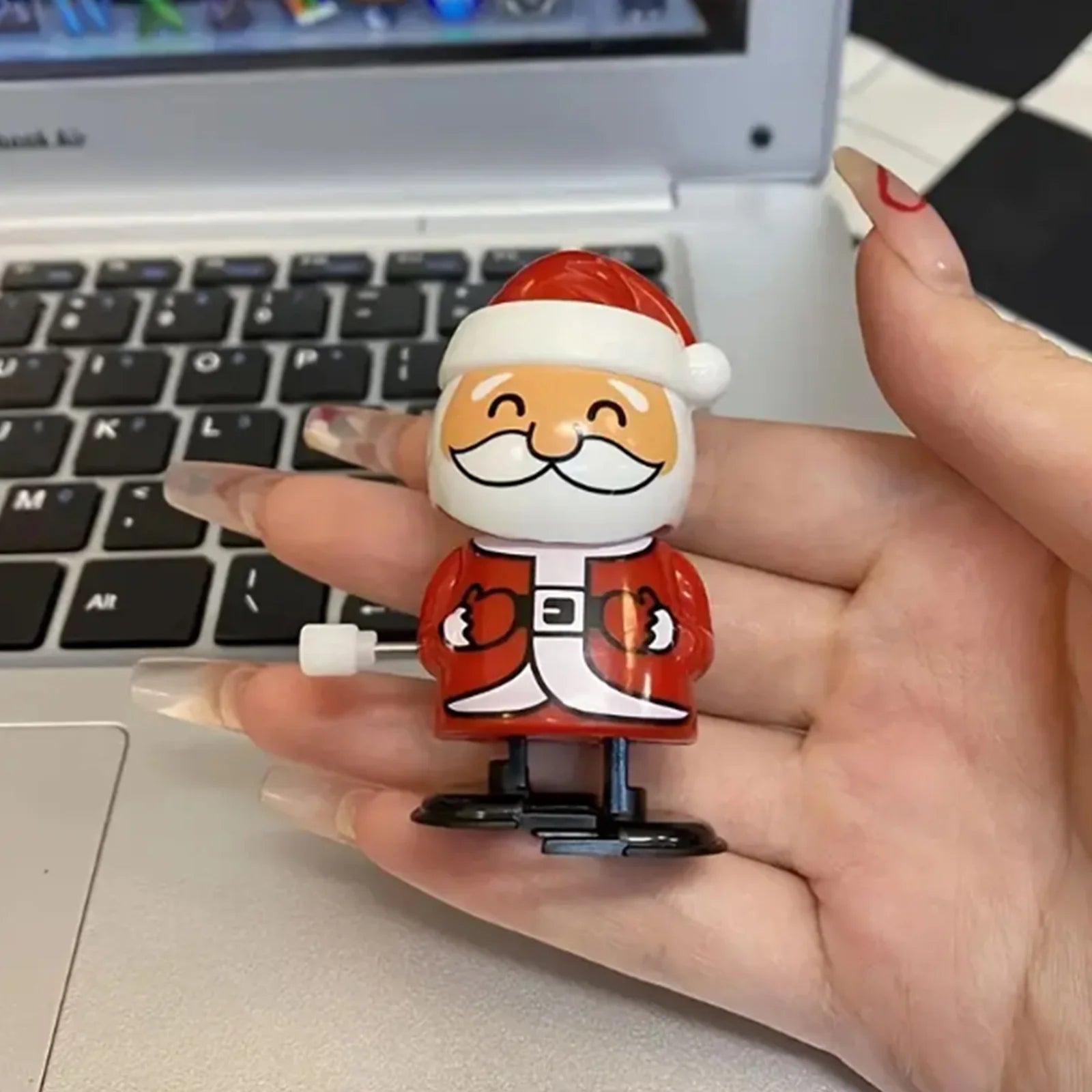 Wind-Up Jumping & Walking Figurines | Santa Claus & Snowman Clockwork Toys | Christmas Party Favors & Home Decor Ornaments