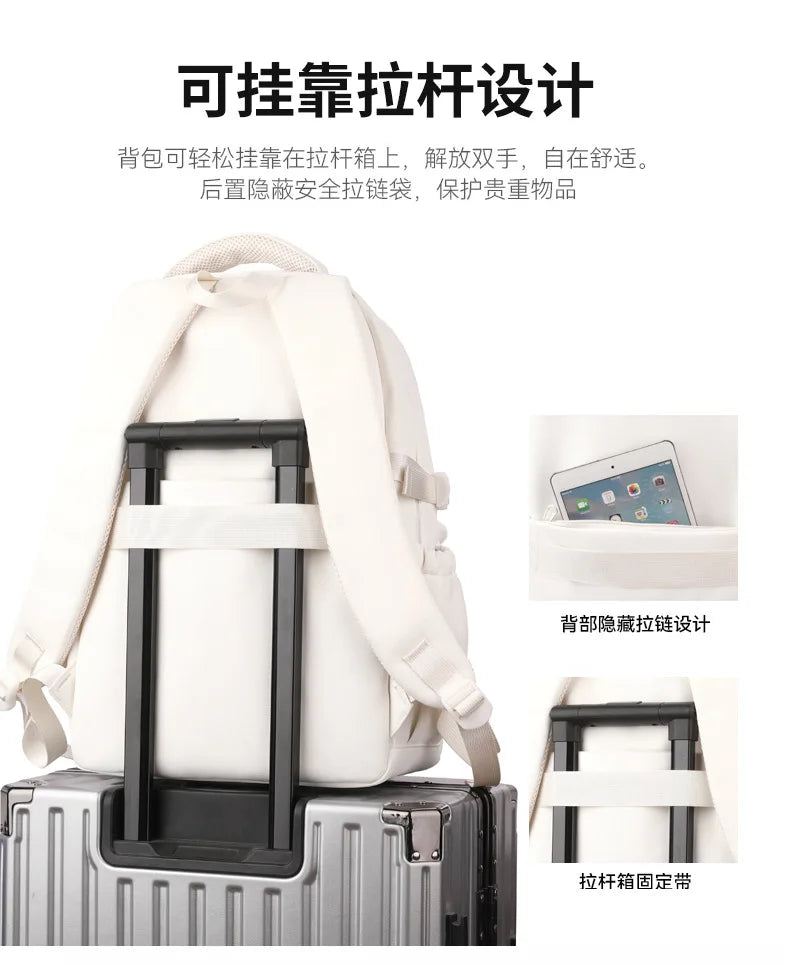 Korean Style Daily Backpack For Women Packsack Waterproof nylon Fabric Travel Backpacks Girls School Bag Teenagers Casual Bags