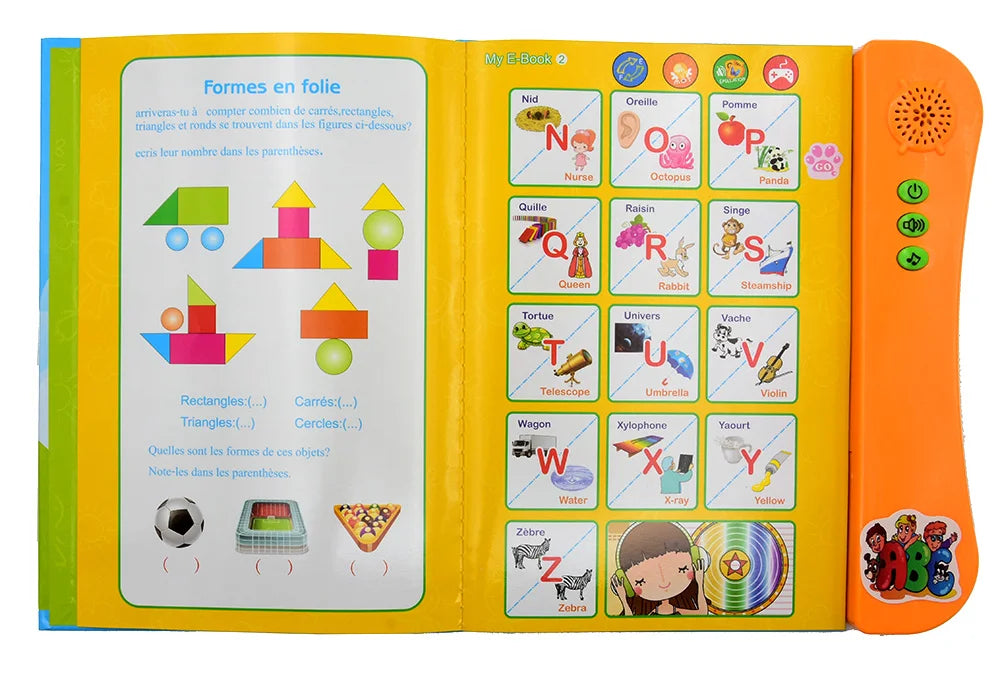 Kids Talking Book – French & English Interactive Early Education Language Learning Toy