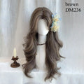Ashely Black Brown Wig for Woman 24inch Daily Use Lolita Water Wavy Big Waves Long Curly Hair Long Straight Hair Synthetic Wigs