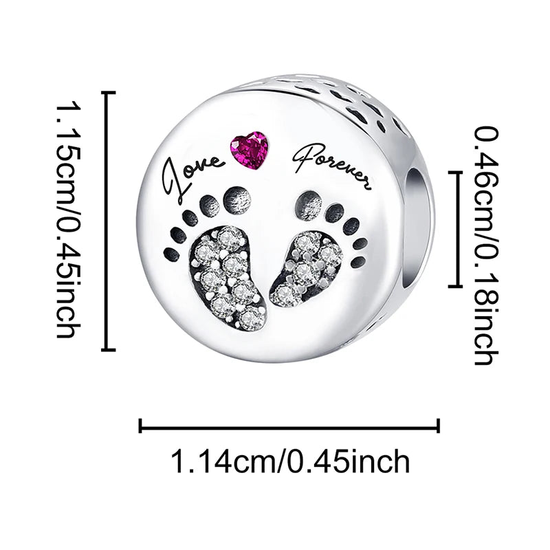 925 Sterling Silver Circle Pattern Moon Personalized Charms Beads Fit DIY Making Bracelet Necklace Gift High Quality Fine Beads