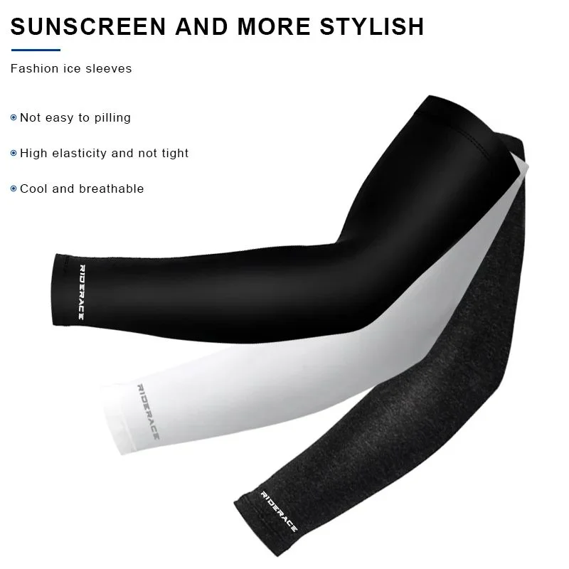 Ice Silk UV Protection Arm Sleeves – Quick Dry Sun Protection for Running & Cycling