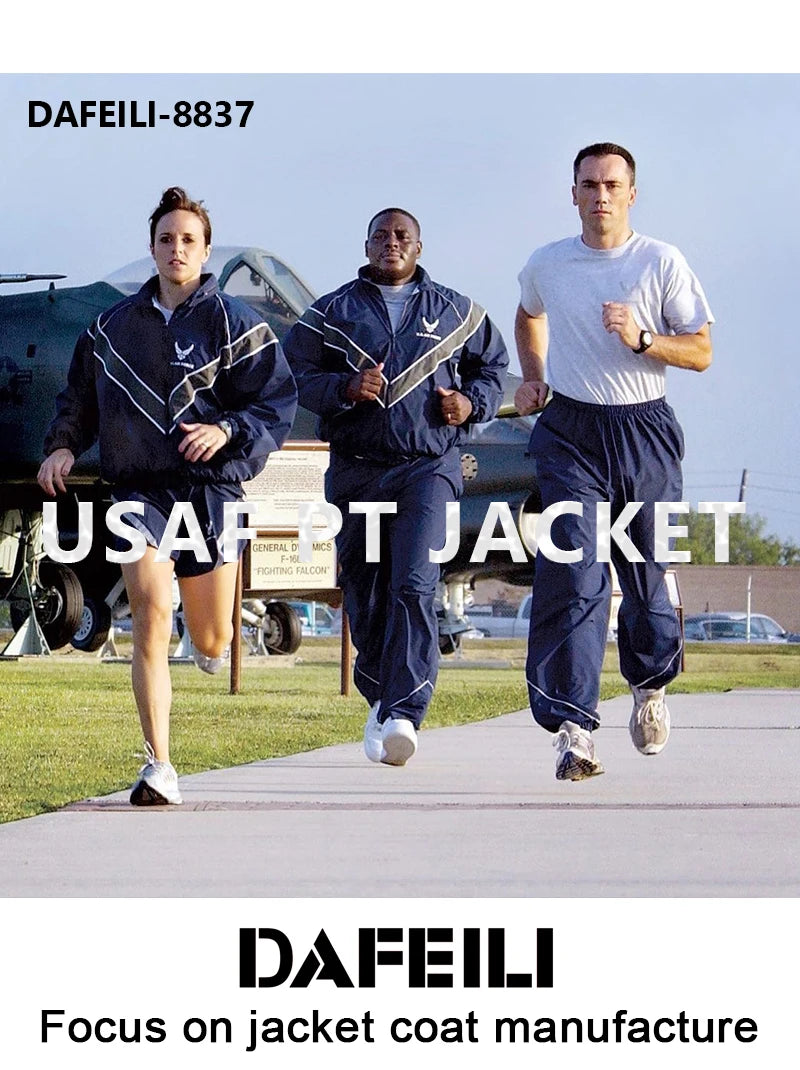 US Air Force PT Running Jacket – Waterproof Windbreaker Training Uniform